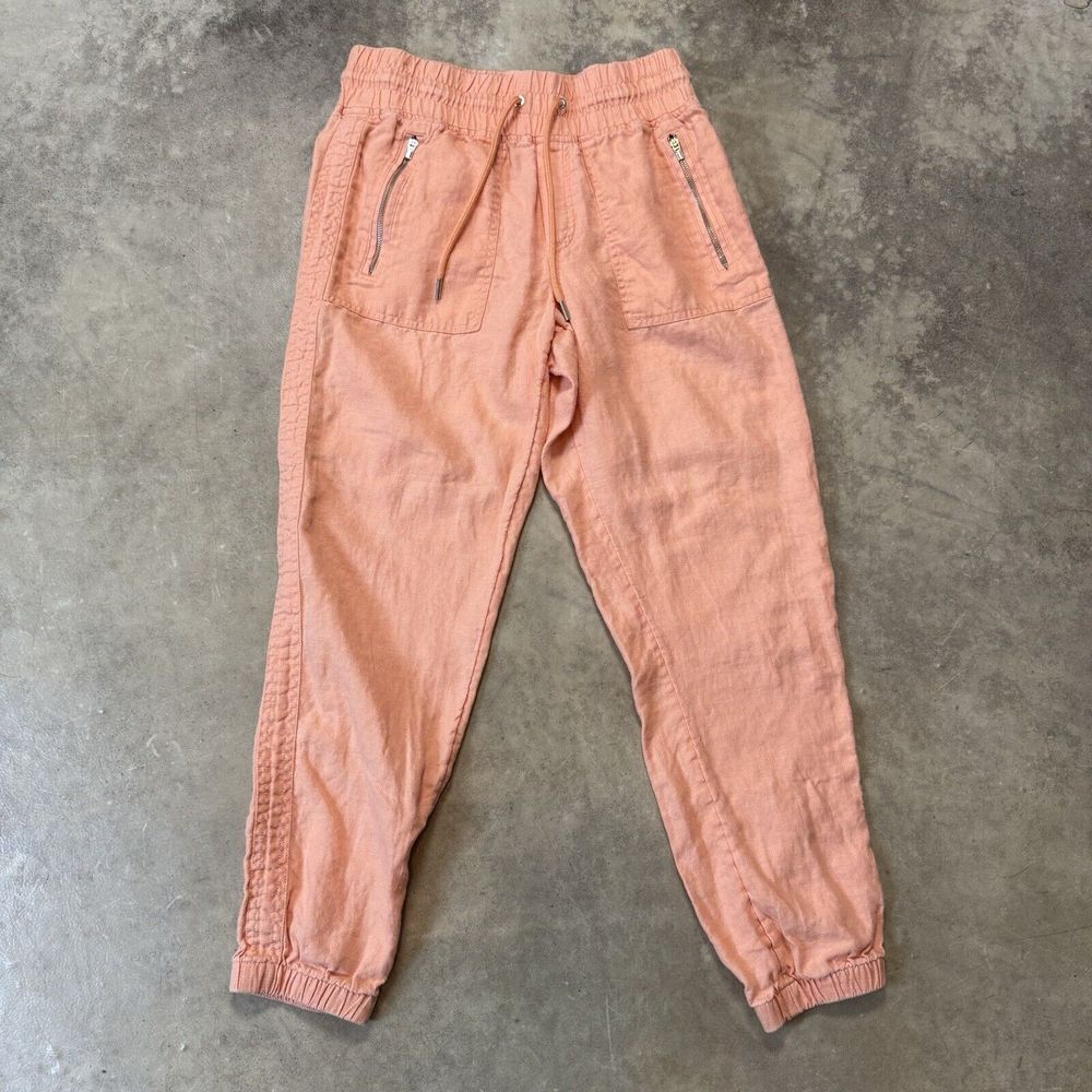 Athleta Pants Womens Size 4 Peach Cabo Linen Joggers Outdoor Athleisure